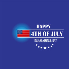 Happy Independence Day Poster, Happy Fourth of July card, Vector Design.