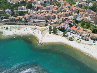 Spaggia Lampare Tusa - Sycylia - Włochy - piękna plaża z drona