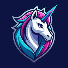 Fototapeta premium stylized-unicorn-logo-for-fantasy-brands