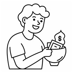 A vector of a man body outline Art & Illustration