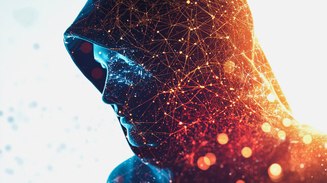 Hacker are planning to hack and attack networks and cyber security , innovative digital city with connection network reciprocity future wireless digital city and social media networking