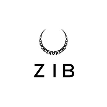 Letter ZIB creative logo design vector