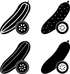 cucumber silhouette vector illustration design (1).eps