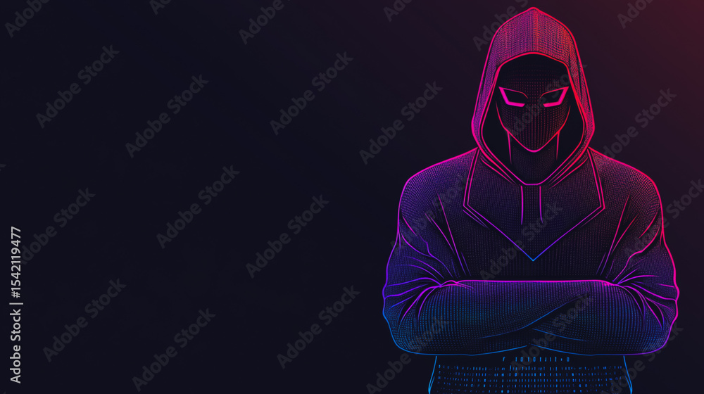 Poster hacker are planning to hack and attack networks and cyber security , innovative digital city with co