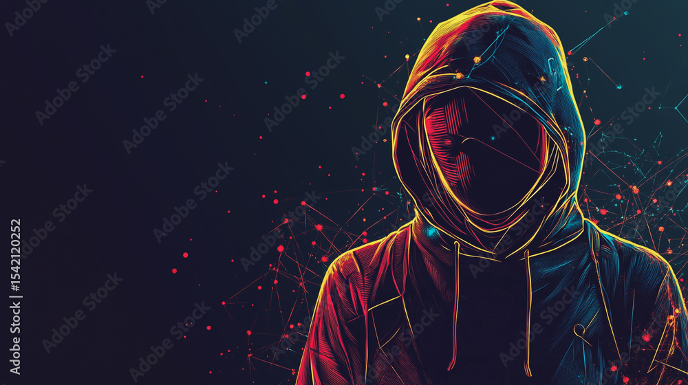 Aufkleber hacker are planning to hack and attack networks and cyber security , innovative digital city with co