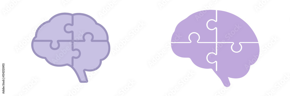 Poster brain puzzle pieces representing cognitive development and problem-solving techniques in educational