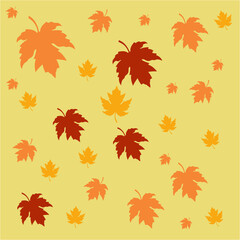 Seasonal Autumn Leaf Background Illustration