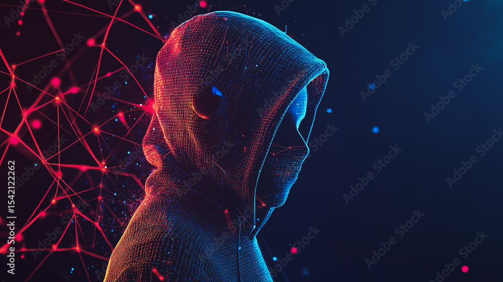 Poster hacker are planning to hack and attack networks and cyber security , innovative digital city with co