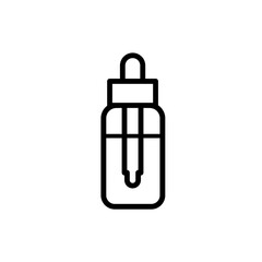 Serum bottle with dropper flat icon