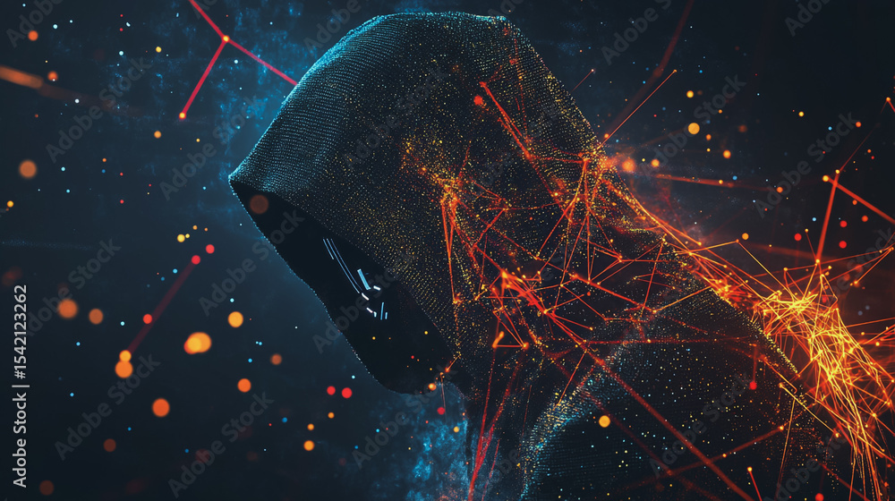 Poster hacker are planning to hack and attack networks and cyber security , innovative digital city with co