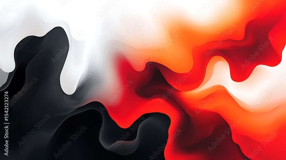 Aufkleber abstract fluid art background with vibrant color gradients and smooth waves design