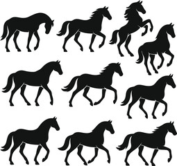 Horse Vector Illustration – Running Horse, Farm Animal, Wild Stallion Art