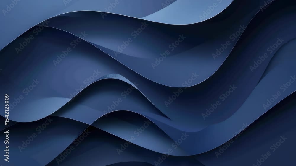 Poster watercolor waves forming a dynamic seascape. blue, cool tones create an abstract and captivating eff