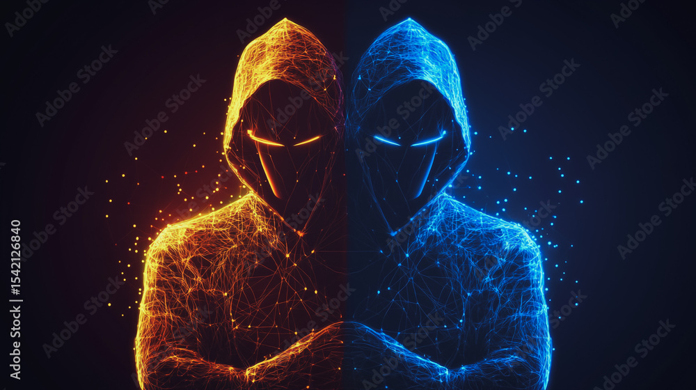 Poster hacker are planning to hack and attack networks and cyber security , innovative smart city and graph