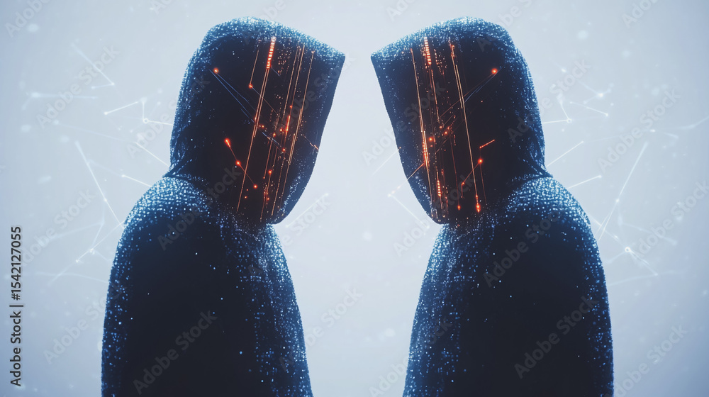 Poster hacker are planning to hack and attack networks and cyber security , innovative smart city and graph