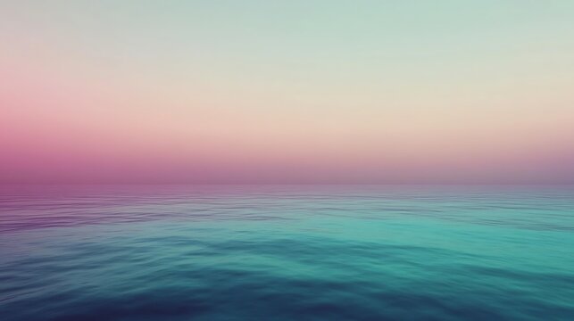 Serene ocean view at sunset with pink sky and blue water for peaceful backgrounds and wallpapers - Powered by Adobe