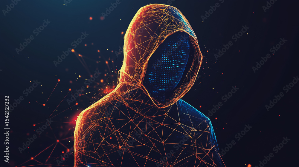 Aufkleber hacker are planning to hack and attack networks and cyber security , innovative smart city and graph