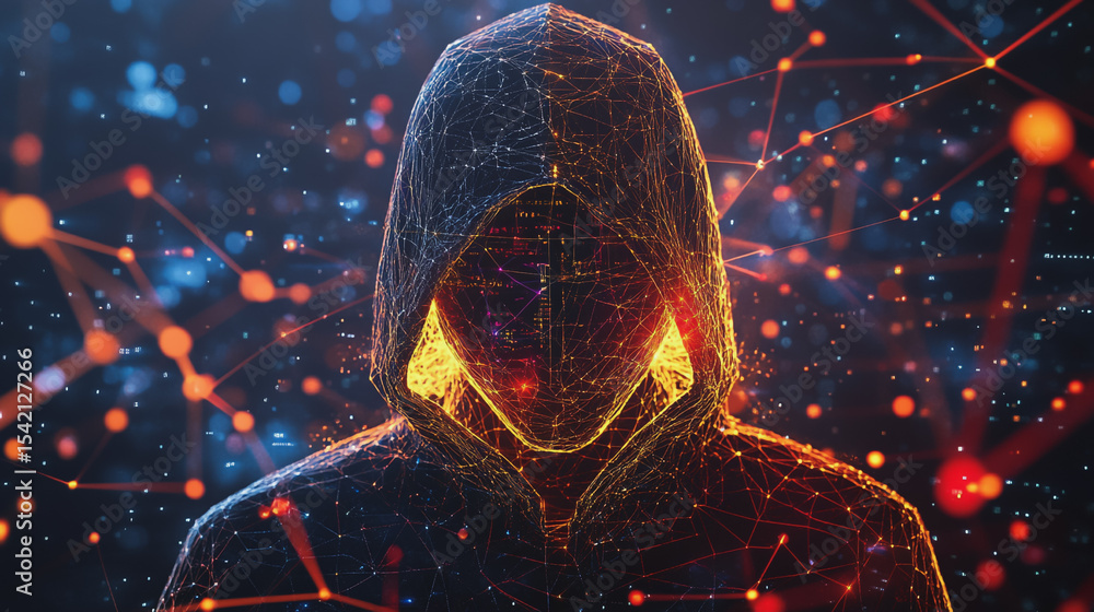 Poster hacker are planning to hack and attack networks and cyber security , innovative smart city and graph