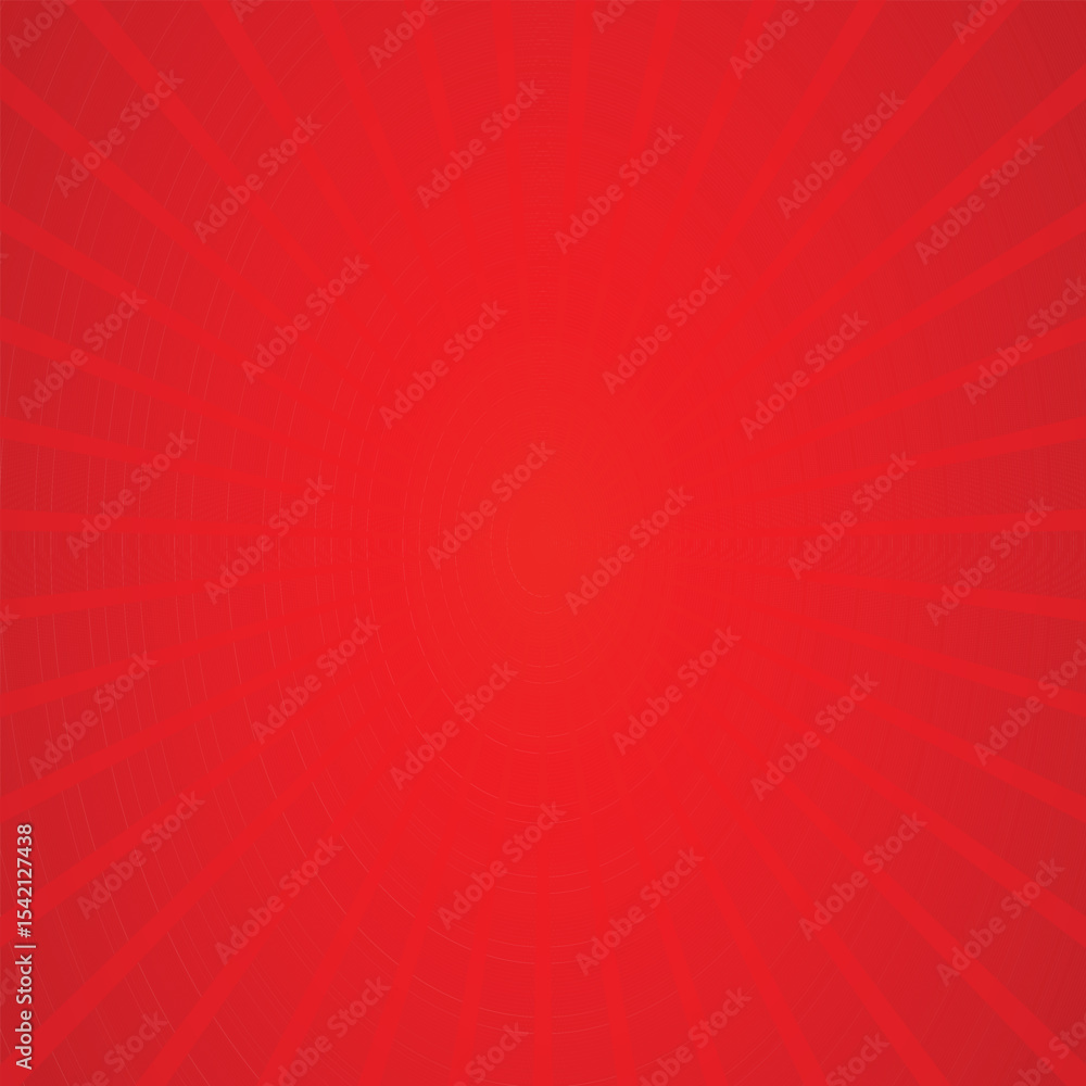Aufkleber a vibrant red background with radiating sun rays, creating a dynamic and energetic visual effect, pe