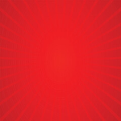 Obraz premium A vibrant red background with radiating sun rays, creating a dynamic and energetic visual effect, perfect for bold promotions, sales, or comic-style designs.