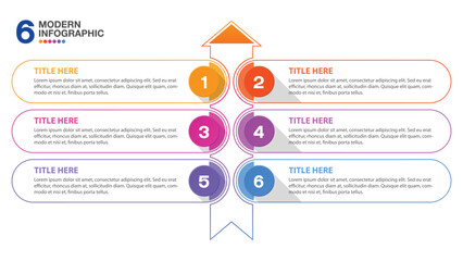 6 process infographic, for presentation.