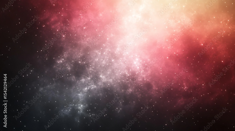 Poster ethereal nebula with glowing stars in deep space background perfect for science and astronomy