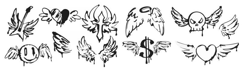 Black Spray Paint Wings.eps