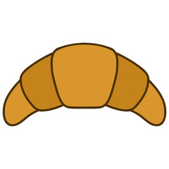 croissant cake vector illustration