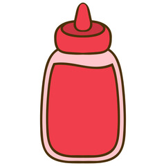 ketchup bottle vector illustration 