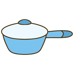 stainless steel pan kitchenware equipment illustration