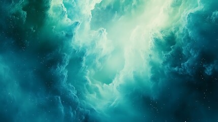 Ethereal nebula cloudscape with celestial glow and cosmic dust perfect for science and astronomy themes