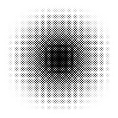 Pop Art Style Circular Halftone Rounded Dot Pattern on White and Transparent Background.Abstract dotted circles, round halftones geometric dots, pop art texture