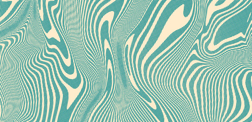 Green Trippy Psychedelic Texture Vector Illustration	