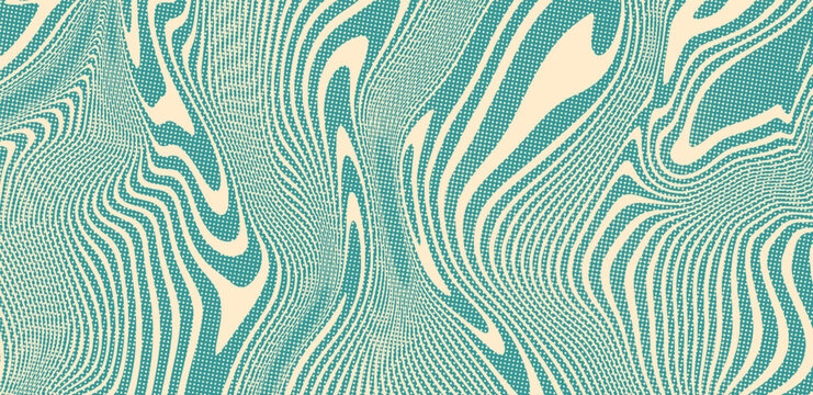 Green Trippy Psychedelic Texture Vector Illustration	