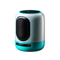 Fototapeta premium Modern home speaker with wireless connectivity, isolated on white surface