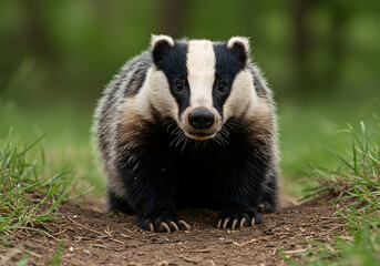 Captivating European Badger Portrait