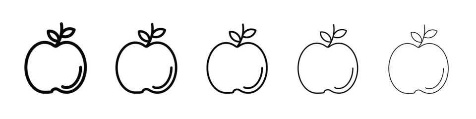 Apple icon Symbol concept for web design.simple line vector icon. logo illustration.
