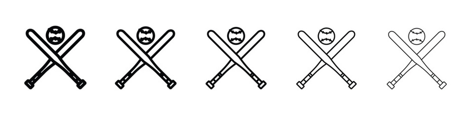 Baseball icon Symbol concept for web design.simple line vector icon. logo illustration.