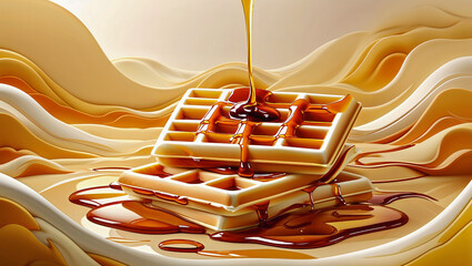 AI-generated images of mouthwatering Belgian waffles