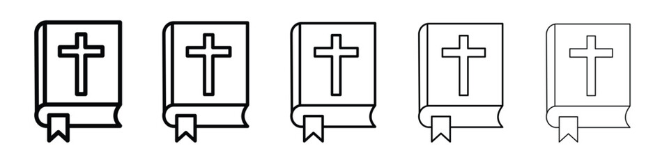 Fototapeta premium Bible icon Symbol concept for web design.simple line vector icon. logo illustration.