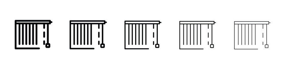 Blinds open icon Symbol concept for web design.simple line vector icon. logo illustration.