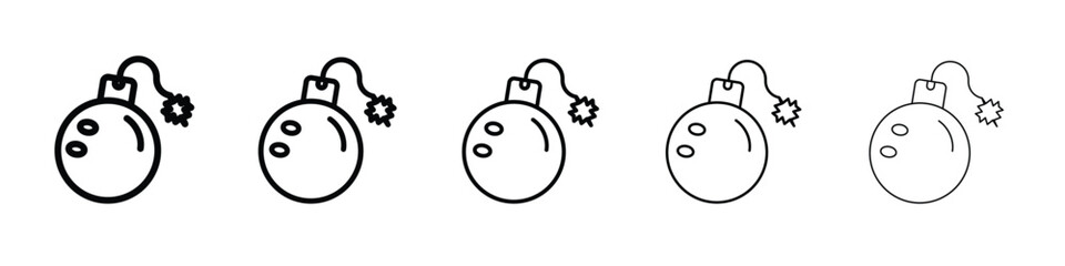Bomb icon Symbol concept for web design.simple line vector icon. logo illustration.