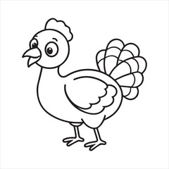 Turkey silhouette vector illustration logo sticker