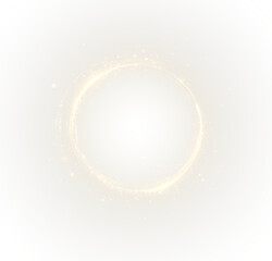 Modern gold abstract circle with luxury splatter and space elements. Transparent PNG ideal for art, branding, sports, or elegant minimalist graphic compositions