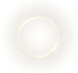 Modern gold abstract circle with luxury splatter and space elements. Transparent PNG ideal for art, branding, sports, or elegant minimalist graphic compositions