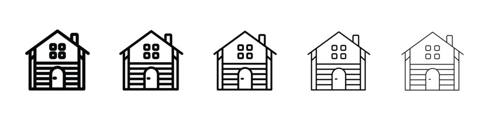 Cabin icon Symbol concept for web design.simple line vector icon. logo illustration.