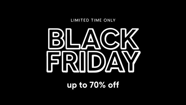 Black friday sale banner up to 70 percent off