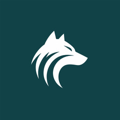 A modern and sleek silhouette of a wolf, symbolizing strength and loyalty. This design is perfect for branding, outdoor adventure themes.