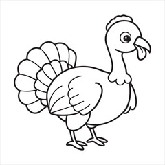 Turkey silhouette vector illustration logo sticker