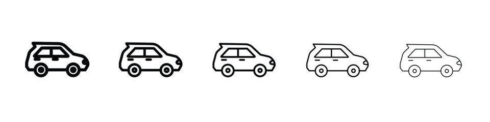 Car icon Symbol concept for web design.simple line vector icon. logo illustration.